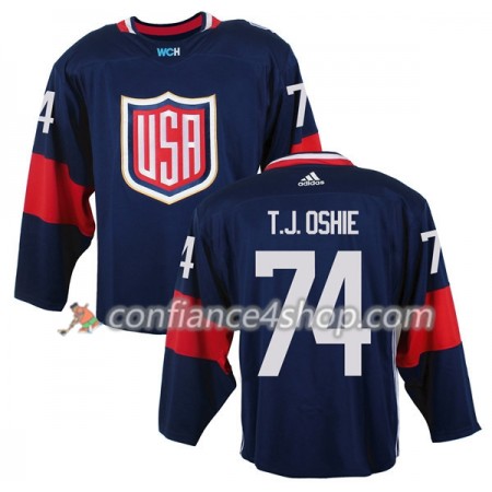 Adidas Maillot de Hockey États-Unis T.J. Oshie 74 Coupe du monde de hockey sur glace 2016 Bleu Premier - Homme Adidas Maillot de Hockey États-Unis T.J. Oshie 74 Coupe du monde de hockey sur glace 2016 Bleu Premier - Homme